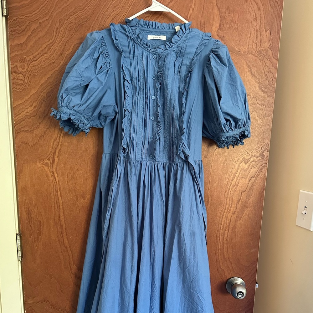 Doen Hemlock Cornflower Blue Midi Dress
